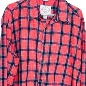 Flannel St. John's Bay Orange and Black Men's Shirt